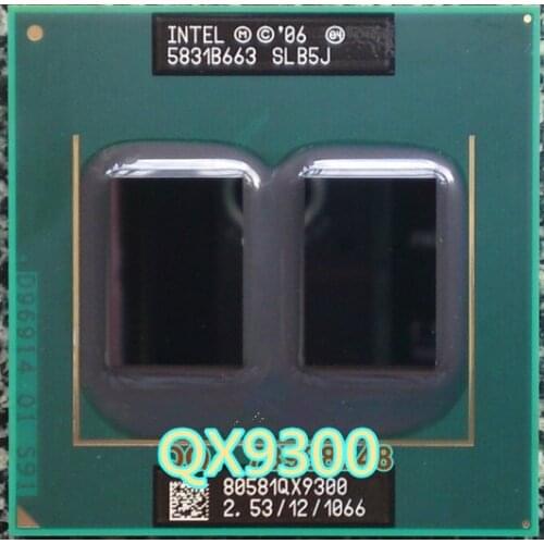 Original Intel CPU Processor QX9300 qx9300 SLB5J 2.53 GHz 1066MHz FSB Socket P scrattered pieces For PM45 can work
