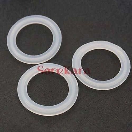 Fit 51mm Pipe x 64mm O/D Silicone Flat Gasket O-Ring Seal Washer Ring Sanitary 2" Tri Clamp Sealing Ring