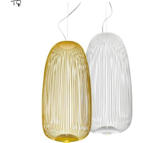 Modern Design Foscarini Spokes 1/2 Pendant Light Iron Art Industrial Hanging Lamp for Living/Dining room Decoration Study Hall