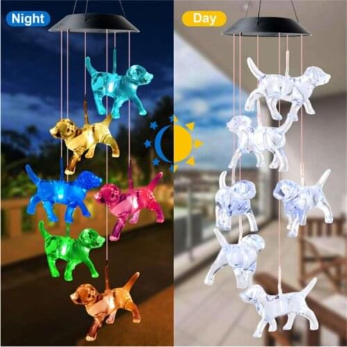 Holiday Decoration Solar Energy Wind Chimes Valentines Day Romantic Gift Decorative Lights Light Control Chandelier THB5192