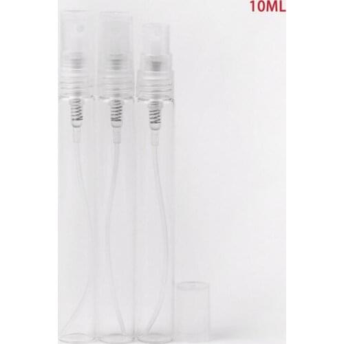 10ml Empty spray glass bottles mini cylindrical perfume bottle cosmetic packaging container LX1289