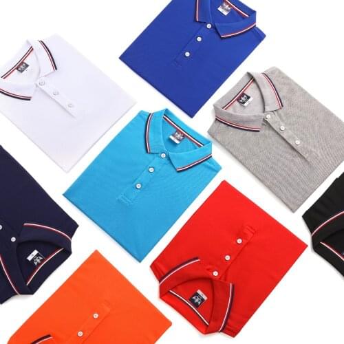 Polo shirts with short sleeves uniform translation cotton T-shirt coat