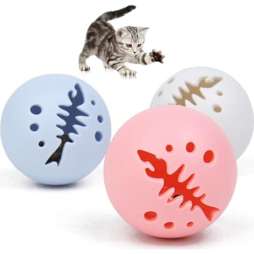 3pcs Cat Ball Toys LED Light Electronic Rolling Ball Funny Toy Cat Interactive Ball Toy Catnip with Bell for Kitten Cats