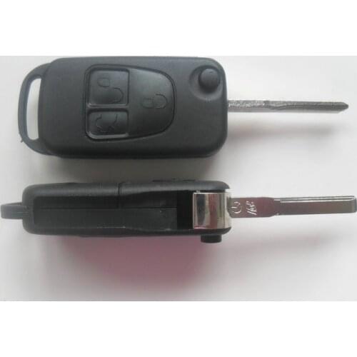 Filp Folding 3 Buttons Remote KEY Case Shell Replacement With Uncut Hu64 Key Blade For Merceds Benz ML320 ML350 S320 10PCS/lot