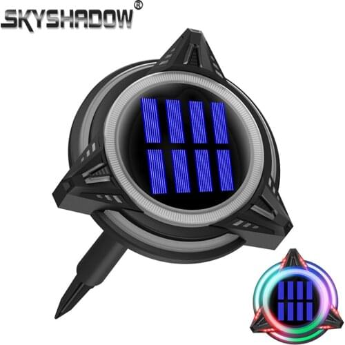 Solar Led Garden Lawn Light Outdoor Waterproof Spot Lights Colorful Changeable For Stairs Path Landscape Lighting Ground Decor