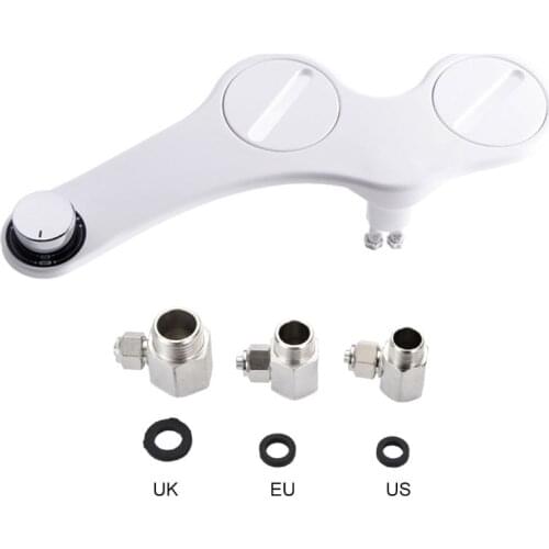 Frontal Rear Feminine Wash Dual Nozzle Bidet Sprayer Toilet Seat Attachment Non Electric Personal Hygiene Fresh Water