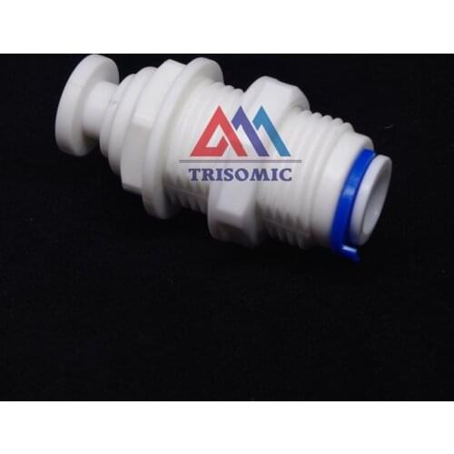3/8" OD Tube Quick Pushfit Bulkhead Middle 1/2"BSP Male Fitting Connection Aquarium RO Water Filter Reverse Osmosis System