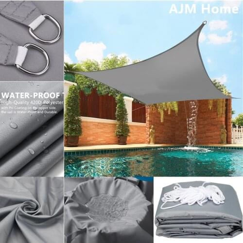 420D Outdoor Awning Waterproof Sun Shade Sail Garden Sunshade Sail Terrace Patio Pool Canopy Tent Beach Camping Sun-shelter