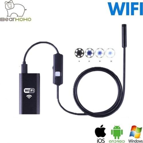 HD USB Endoscope Android IOS Windows 720P 8mm Lens 2.0M Snake Tube Camera Wifi Wireless Car Endoscope Flexible Camera Waterproof