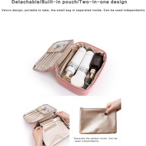 Y1UF Portable Travel Makeup Beauty Bag Multifunction Cosmetic Organizer for Women