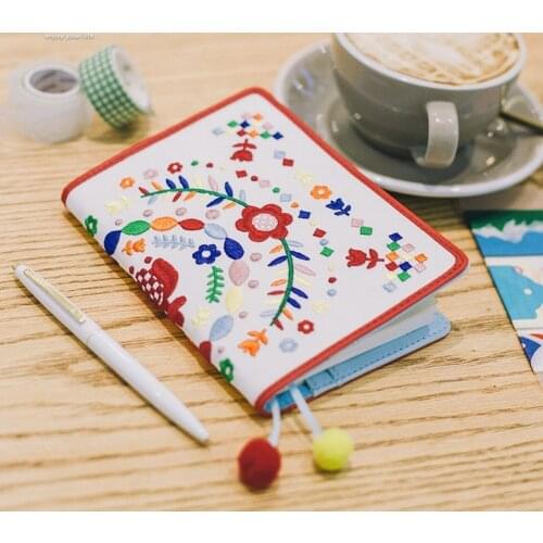 Japan A6notebook stationery diary billbook hobo specifications cover japanese style cover Chinese The art of embroidery