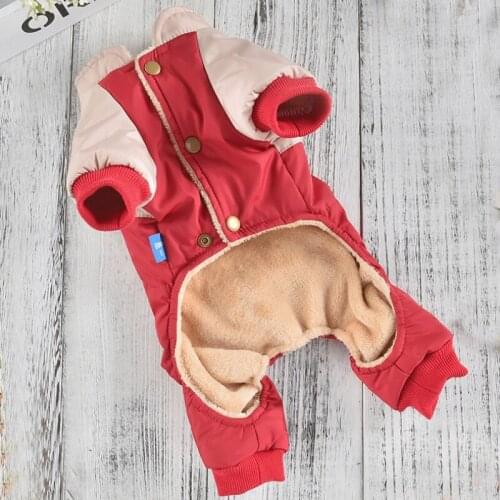 Winter Dog Clothes Warm Overalls Pet Outfit Jumpsuit Puppy Suit Yorkshire Terrier Bichon Poodle Schnauzer French Bulldog Apparel