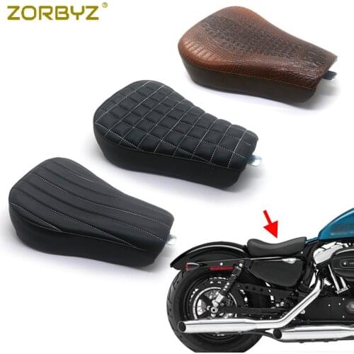 ZORBYZ 1 Pcs Artificial Leather Front Driver Solo Seat Cushion For Harley Sportster Forty Eight XL1200 883 72 48 Motorcycle