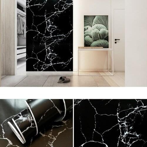 1/3/5M Marble Grain Wallpaper Sticker Self Adhesive PVC Wallpaper Furniture Counter-top Stickers Home Door Waterproof Paper