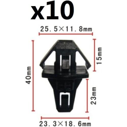 10pcs Radiator Grille Clip for Honda Accord 91578SV4003 Nylon