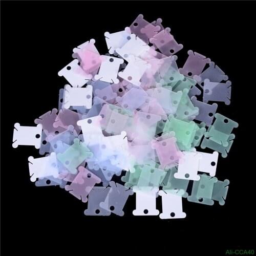 100Pcs/Pack Plastic Embroidery Floss Craft Thread Bobbin Cross Stitch Storage Holder