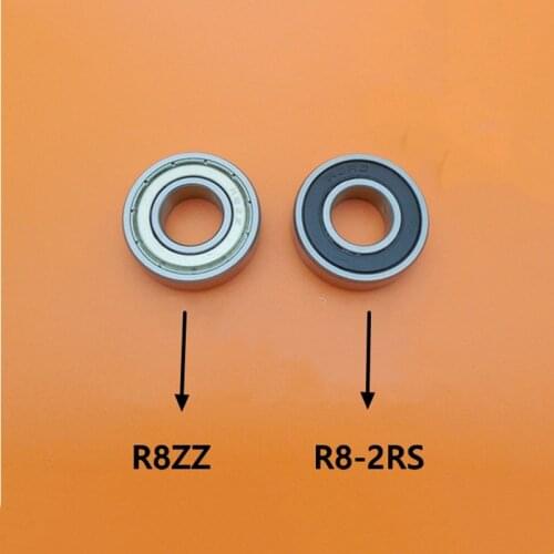 100pcs High Quality R8 R8ZZ R8RS R8-2Z R8Z R8-2RS ZZ RS RZ 2RZ Deep Groove Ball Bearing 12.7x28.575x7.938mm 1/2"x1 1/8" x 5/16"