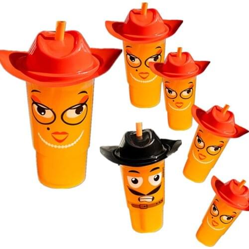 50pcs Valentines Day decorative transparent thick plastic cup disposable coffee cup 1000ml beverage milk tea juice cup with lid