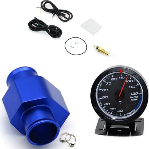 60MM Car Water Temperature Gauge 20-120℃ With Water Temp Joint Pipe Sensor Adapter 1/8NPT