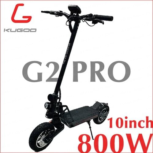 KUGOO G2 PRO Electric Scooter 800W 10" Tires Dual Disc Brake Front and Rear Absorption System Skateboard Adult