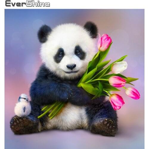 Evershine Diamond Painting Panda New Arrival Diamond Embroidery Animals Rhinestone Sale Mosaic Lily Cross Stitch Home Decoration