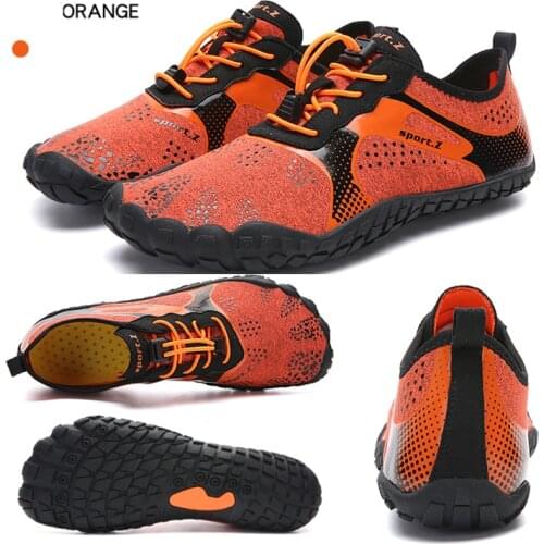 HESSEL Men Barefoot Five Fingers Shoes Summer Running Shoes for Men Outdoor Lightweight Quick Aqua Shoes Fitness Sports Sneakers