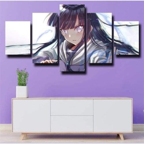 5 Piece Wall Art Canvas Anime Figure Posters NInja Girl Pictures And Prints Modern Home Decor Living Room The Wall Paintings