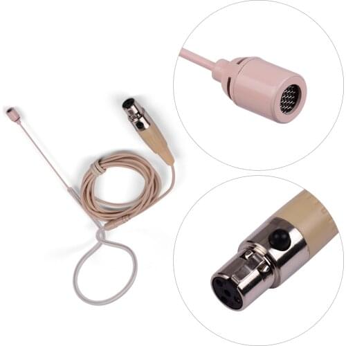 Lightweight Single Ear-Hook Condenser Microphone Mic 4-Pin XLR for Wireless Bodypack Transmitter