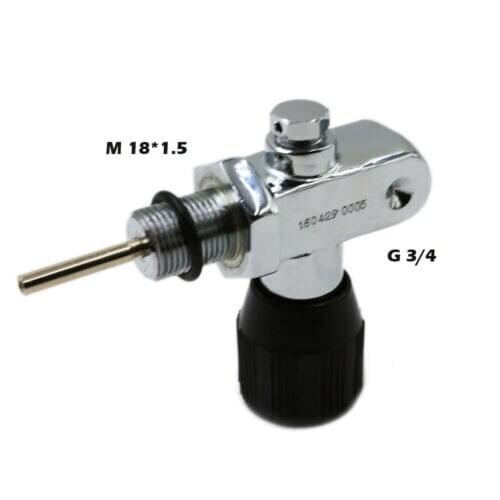 M18*15 Thread Diving 4500psi Scuba Tank PCP Cylinder Air Din/Yoke Valve G3/4 NEW