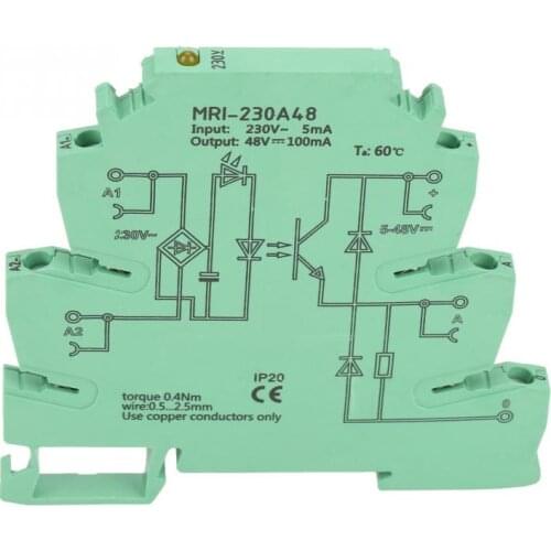 MRI-230A48 6.2mm Ultra-Thin Coupling Isolation PLC Relay Module Optocoupler Isolating PLC Relay Brand New