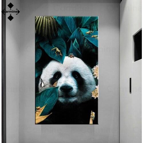 Nordic Wall Art Canvas Picture Cute Animals Wall Poster Panda Raccoon Tiger Posters and Prints for Home Interior Decor Frameless