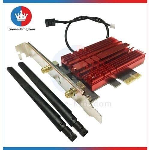 NGFF M2 Wireless Card to PCI-E Pcie Desktop Bluetooth Converter Adapter with 2 AC Antenna for AX200 9260AC 8265NGW