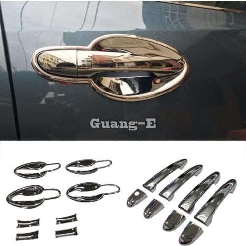 For Mazda 2 Demio 2015 2016 2017 2018 Car Body Styling Cover Detector Trim ABS Chrome External Door Handle+Bowl Stick Lamp Frame