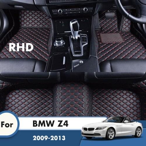 RHD Car Floor Mats For BMW Z4 2013 2012 2011 2010 2009 Car Interior Accessories Styling Custom Artificial Leather Decoration Rug