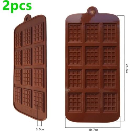 Silicone Mini Chocolate Block Bar Mould Ice Tray Cake Decorating Baking Cake Jelly Candy Tool DIY Kitchen Tool Waffle bake mold