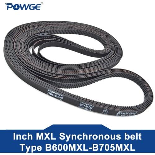 POWGE 10pcs MXL Timing belt B47 B48 B49 Width 6.35mm 025 6mm Teeth 47 48 49 Synchronous belt B47MXL B48MXL B49MXL Inch Trapezoid