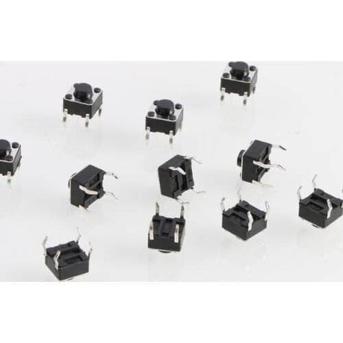 1000pcs 6*6*4.3mm Tact Switch Push Button DIP 4 Pin Tactile Push button LCD Screen Monitor 6X6X4.3MM Micro Switch