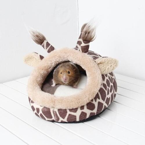 Hamster Cage Giraffe Shape Cotton House Chinchillas Squirrel Bed Nest Mini Animals Hamster Accessories
