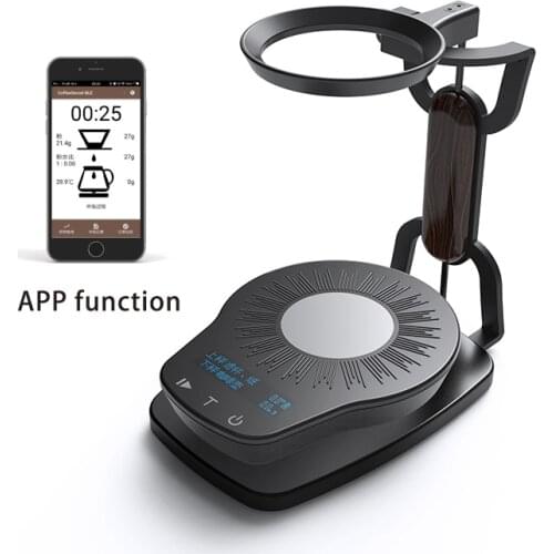 ULTRAKOKI Smart Hand Make Coffee Electronic Scale Dual Scale APP Real-time Recording U Model Scale Balance Kitchen Scale Shelf