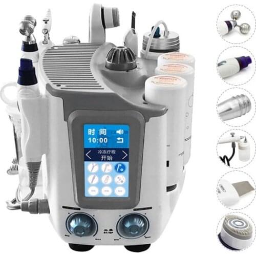 6 in1Vacuum Face Cleaning Hydro Water Oxygen Jet Peel machine Acne Blackhead Remover Skin care Small Bubble Oxygen Beauty machin