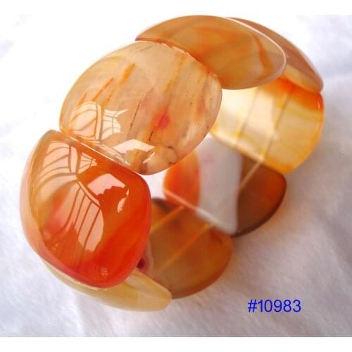 Free Shipping Natural Yellow Botswana Agate Oval Beads Bracelet Women Jewelry Accessories Weddings Parties Birthday Gift