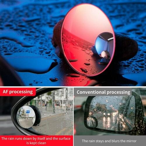 1pcs 360 Degree Rotable Rimless Universal wide angle Round blind spot mirror Car Rearview Convex Mirror for parking safety