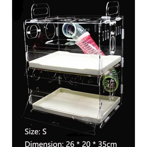 2 Storey Luxury Crystal Hamster Cage Castle House Small Animal Cages Transparent Cages (26 * 20 * 35 cm)