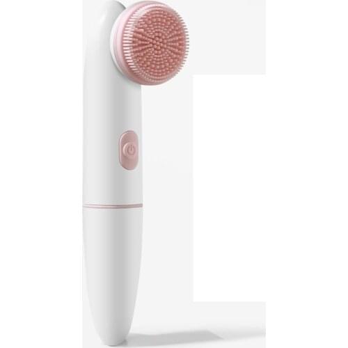 2 In 1 Electric Silicone Face Cleansing Brush Vibration Massage Face T Zone Deep Clean Remove Exfoliating Skin Care Tools