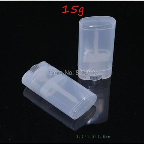 20 pieces/lot) 15g clear Flat empty lipstick tube DIY lip balm tube with big Volume Deodorant tubes with free shipping BP01