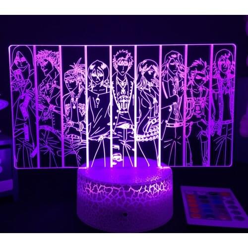3D Anime Lamp Bleach Led Night Light for Kids Bedroom Decoration Bedside Lamp Gift for Children Study Room Decor Light 3d