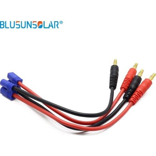 5Sets EC3 to 4mm Banana Connector Bullet Plug with 14 AWG Silicone Cable 150MM for DIY Lipo Battery RC Power Supply