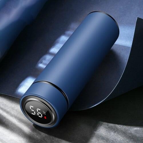 500ML Smart Insulation Cup Double-Layer Water Bottle Led Digital Temperature Display Stainless Steel Thermal Mugs Water Cup