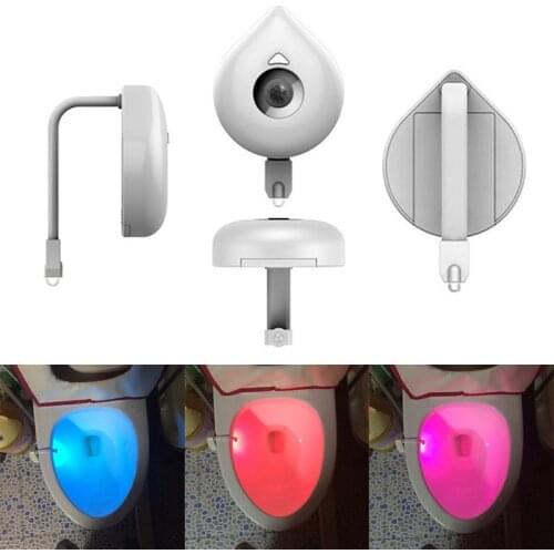 8Colors LED Toilet Bathroom Night Light Human Motion Activated Seat Sensor Lamp newest