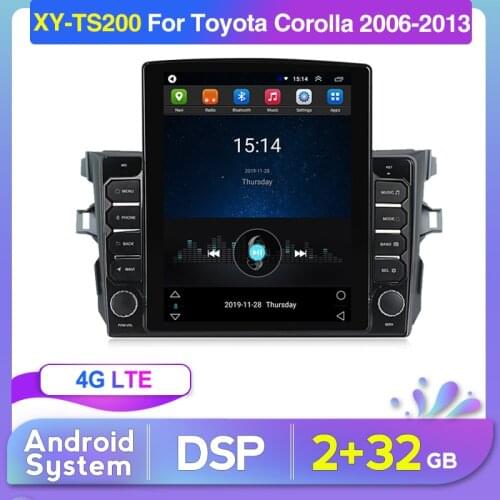 4G LTE Android System Car Radio Multimedia Player Navigation GPS For Toyota Corolla E140/150 2006 2007 2011 2012 2013 Autoradio
